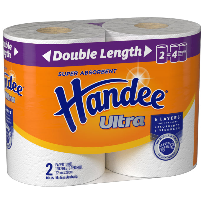Handee Ultra Double Length Paper Towels 2 Pack