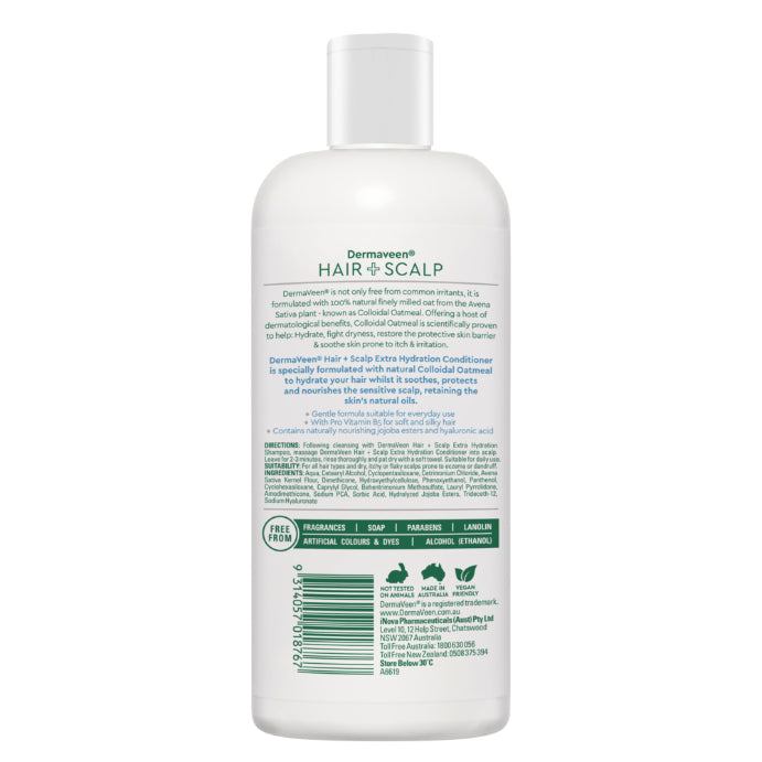 DermaVeen Hair + Scalp Extra Hydration Conditioner 500ml