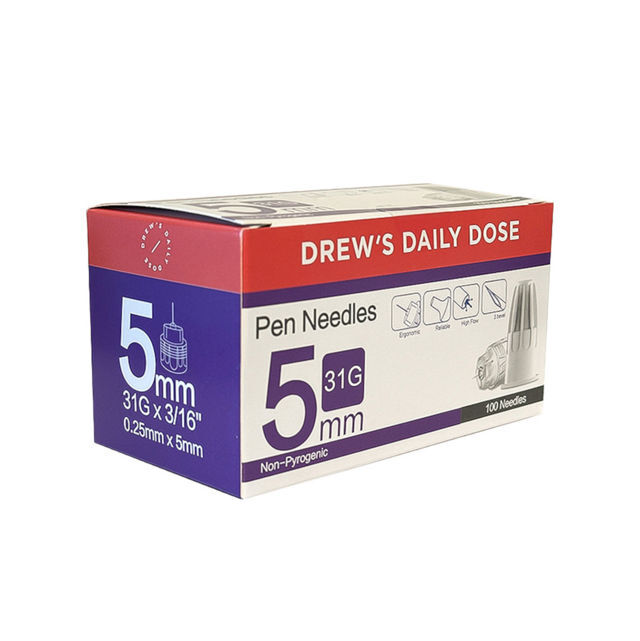 Drew's Daily Dose Pen Needles 31g X 5mm 100 Needles
