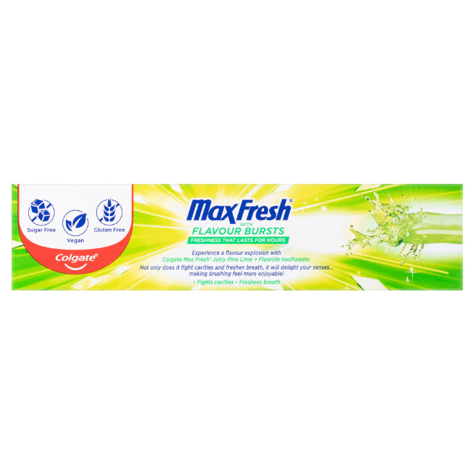 Colgate Max Fresh With Flavour Bursts Fluoride Toothpaste Pine Lime 100g