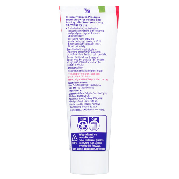 Colgate Sensitive Pro-relief Toothpaste Gum Care 110g