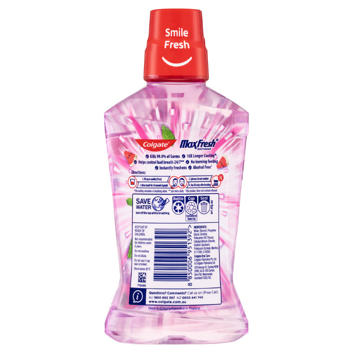Colgate Max Fresh Mouthwash Watermelon Mint 500ml