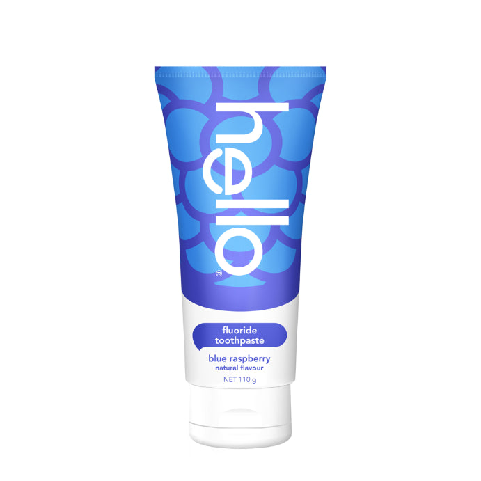 Hello Blue Raspberry Natural Flavour Fluoride Toothpaste 110g