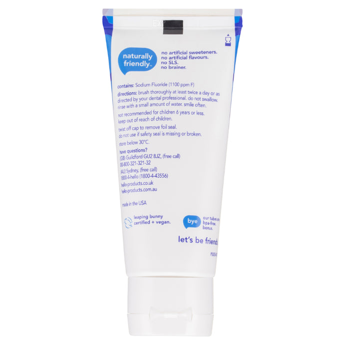 Hello Blue Raspberry Natural Flavour Fluoride Toothpaste 110g