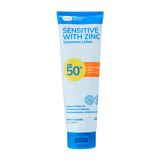 Pharmacy Health Sunscreen Sensitive Zinc SPF50+ Tube 100ml