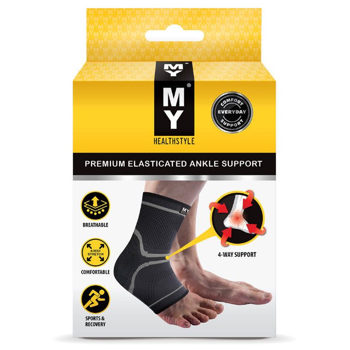 My Premuim Elasticated Ankle Support Medium 1 Each