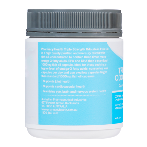 Pharmacy Health ODOURLESS FISH OIL Triple strength 150 CAP