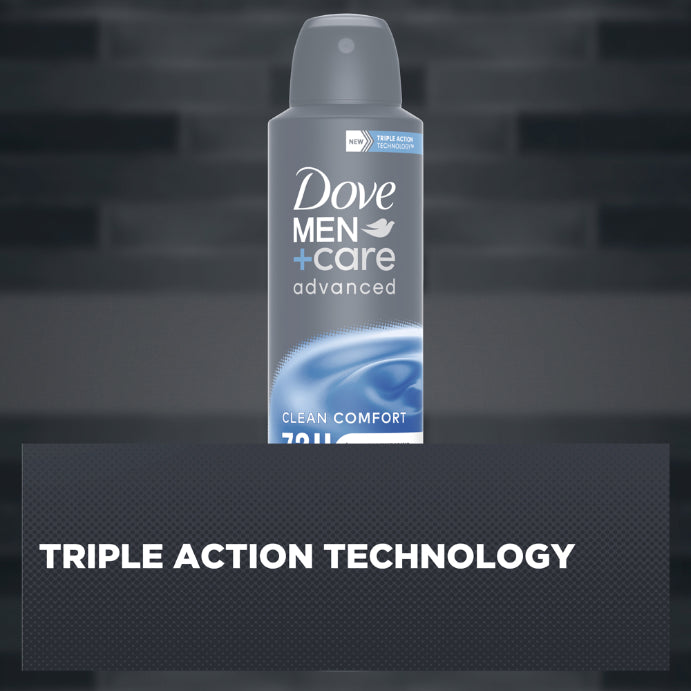 Dove Men+ Care Advanced Clean Comfort 72h Anti-perspirant 1/4 Moisturising Cream 250ml