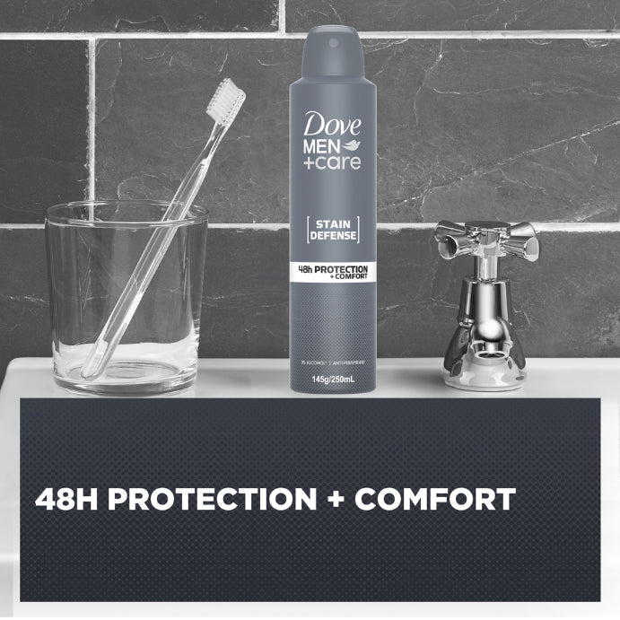 Dove Men+ Care Stain Defense 48h Protection + Comfort Anti-perspirant 250ml