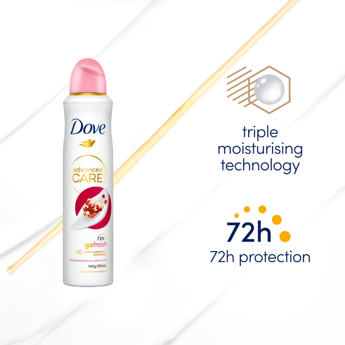 Dove Advanced Care 72h Go Fresh Anti-perspirant Pomegranate & Lemon Verbena 250ml