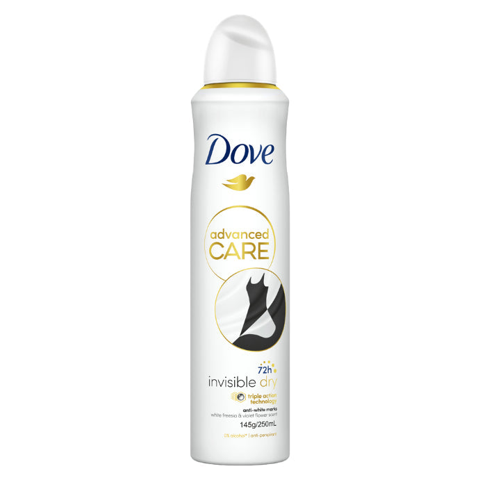 Dove Advanced Antiperspirant Aerosol Invisible Dry 250ml