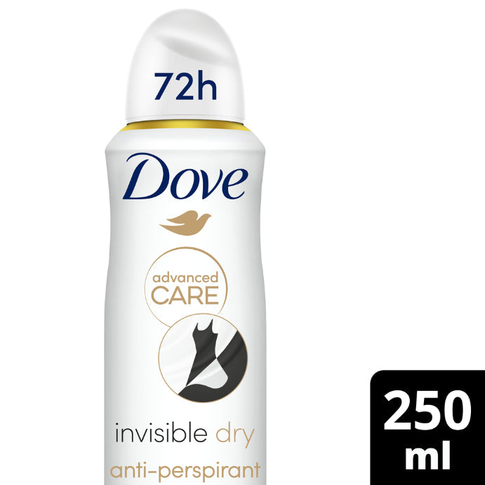 Dove Advanced Antiperspirant Aerosol Invisible Dry 250ml