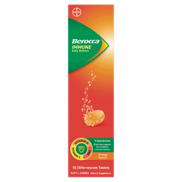 Berocca Immune Daily Defence Orange 15 Effervescent Tablets