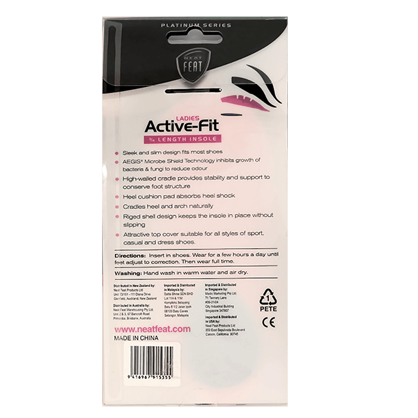 Neat Feat Femme 3/4 Length Active-Fit Insoles  Large