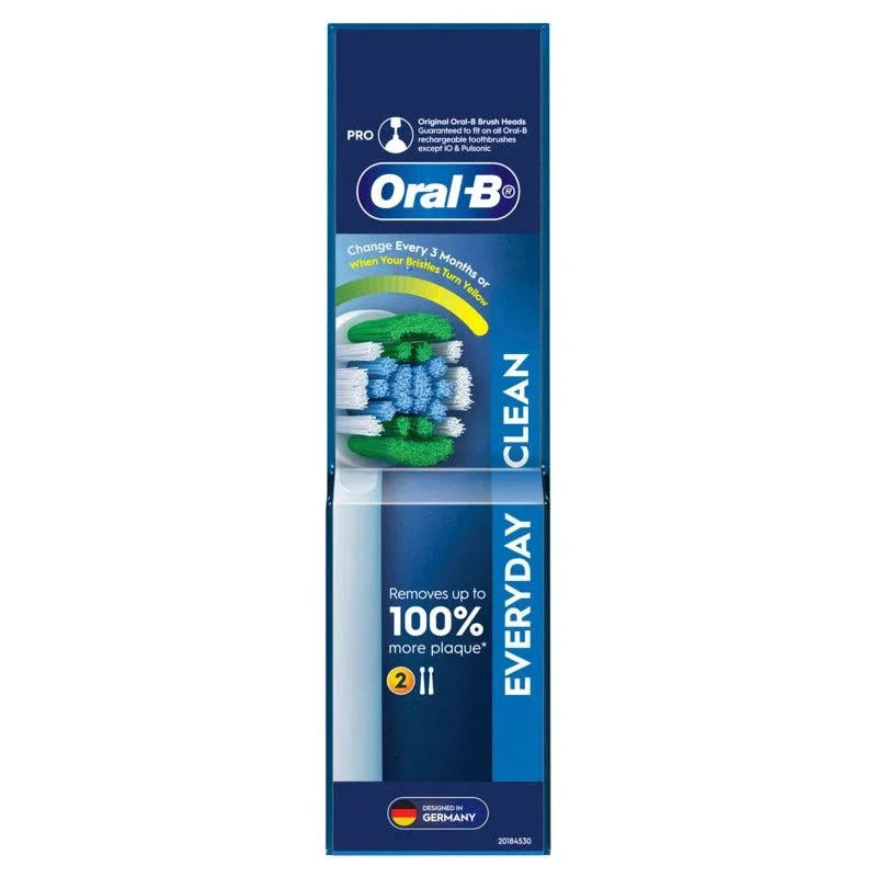 Oral B Everyday Clean Replacement Electric Toothbrush Heads 2 Pack