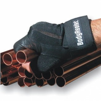 Body Assist Shock Absorbing Leather Half Gloves (Pair)