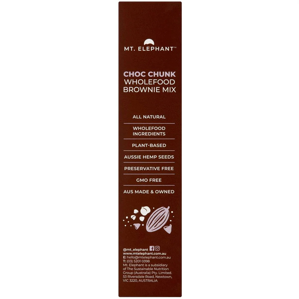 MT. ELEPHANT Wholefood Brownie Mix Choc Chunk 350g