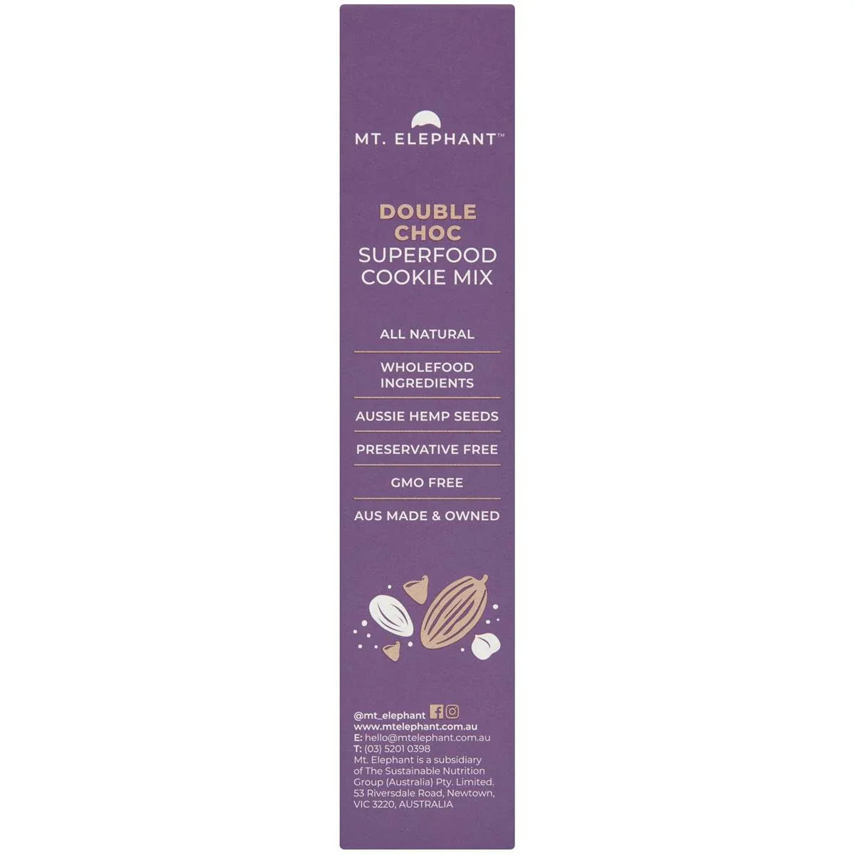 MT. ELEPHANT Superfood Cookie Mix Double Choc 5x375g