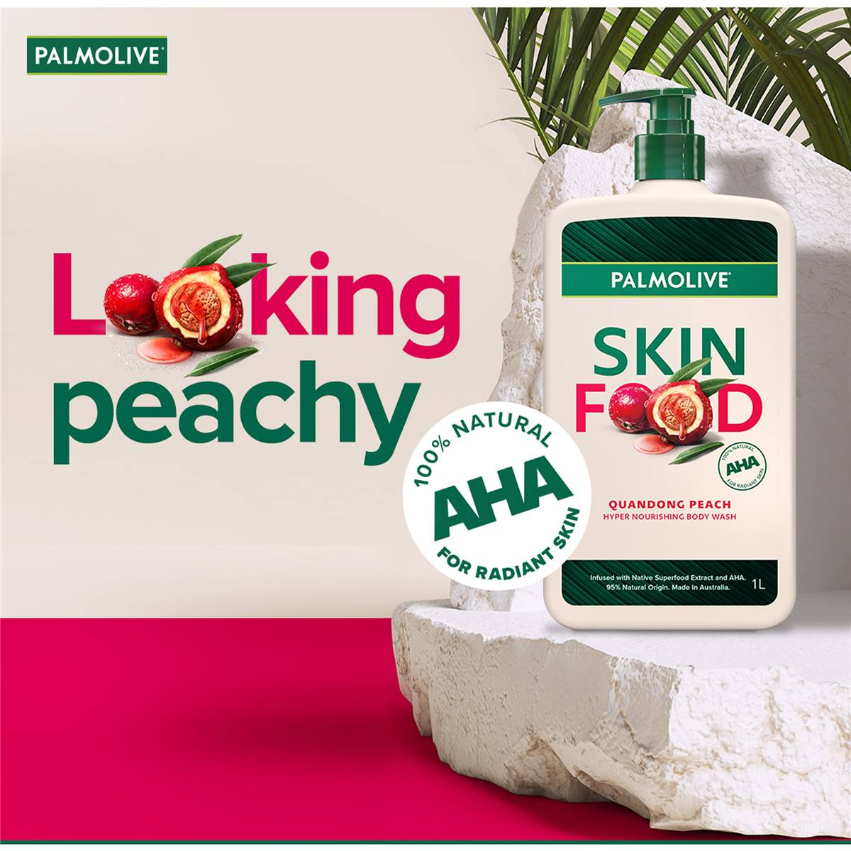 Palmolive Skin Food Body Wash Quandong Peach 1 Litre