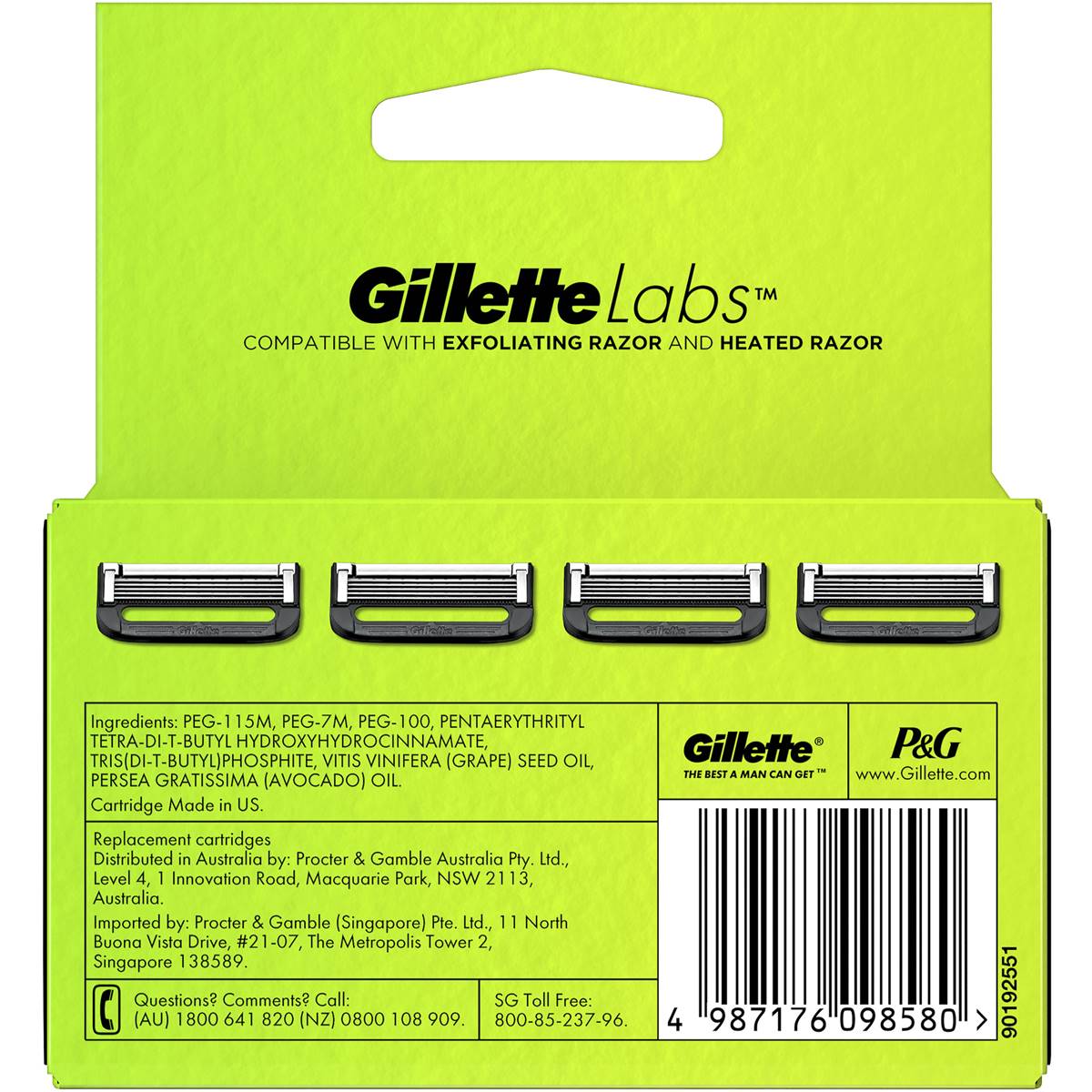 Gillette Labs Razor Cartridges 4 Pack