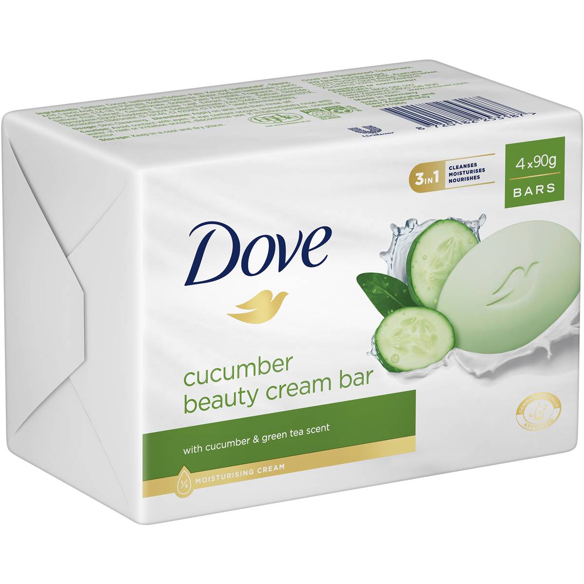 Dove Cucumber Beauty Cream Bar 90G 4 Pack