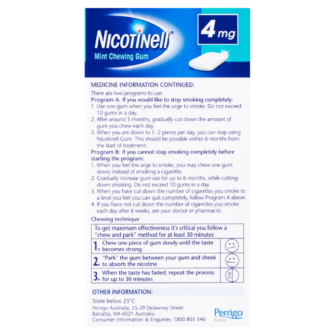 Nicotinell 4mg Mint Gum 96 Pack