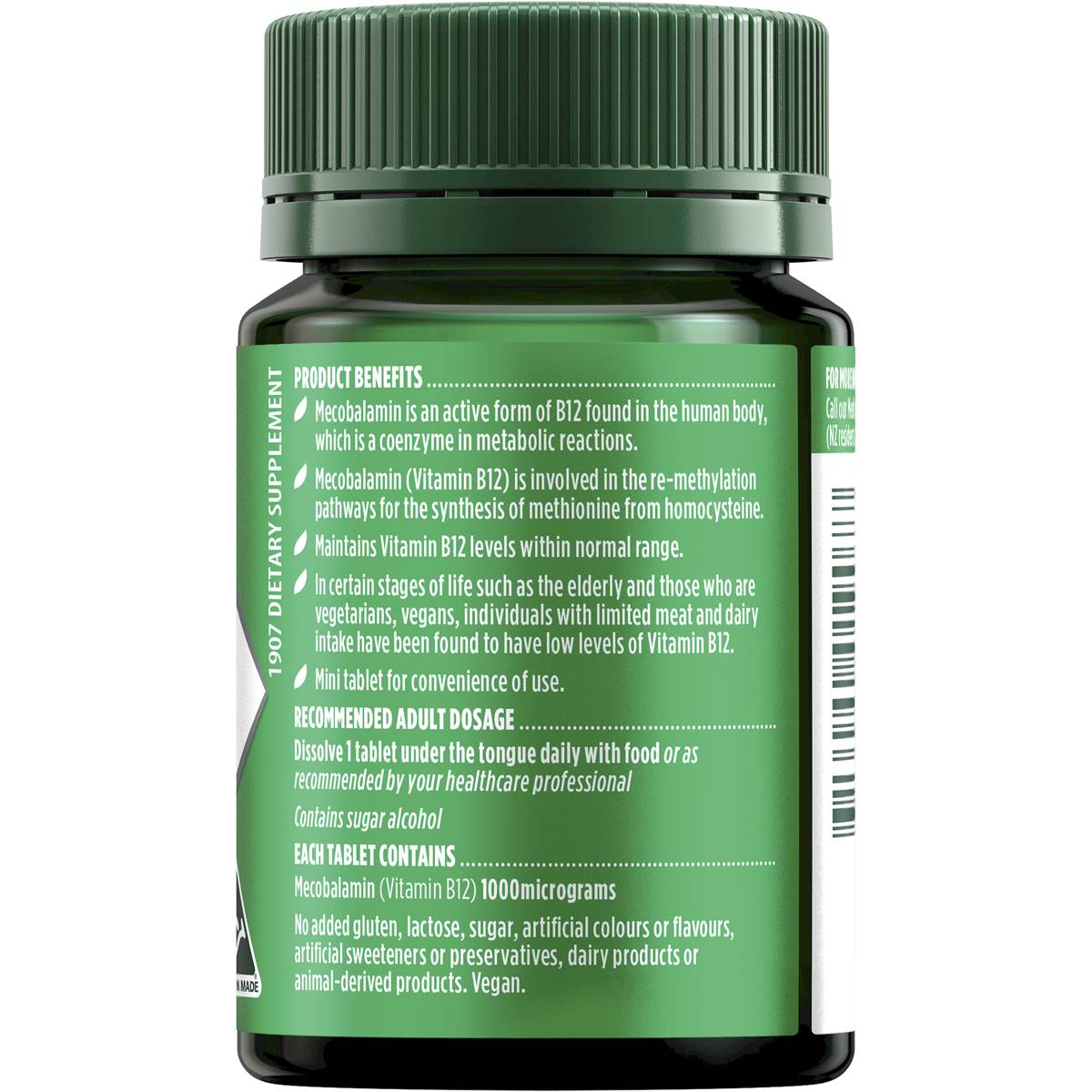 Nature's Own Activated Methyl B12 60 Tablets