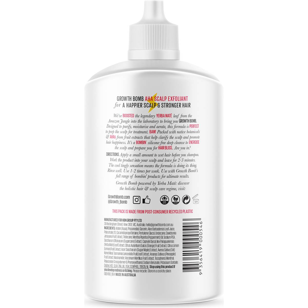 Growth Bomb Aha Scalp Exfoliant 100ml