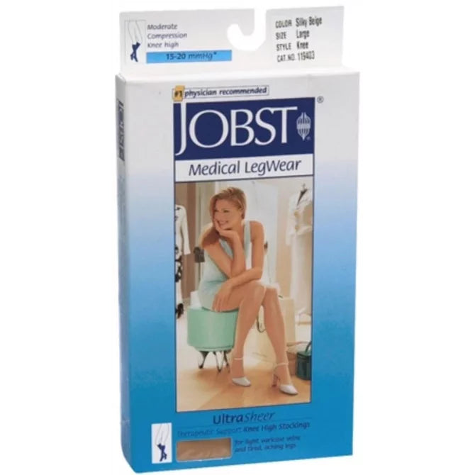 Jobst Ultrasheer Below Knee Beige/Natural - Large 15-20