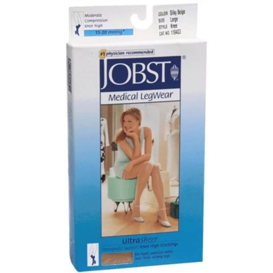 Jobst Ultrasheer Below Knee Beige/Natural - Large 15-20