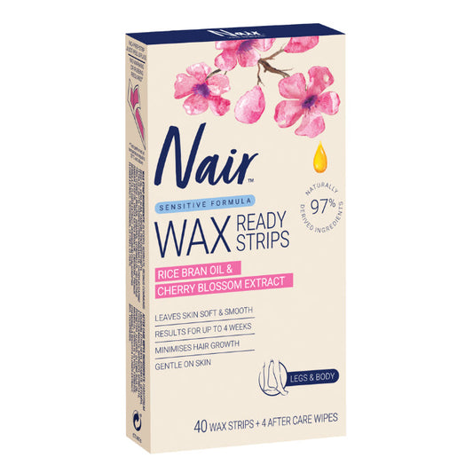 Nair Sensitive Large Wax Strips 40 Pack