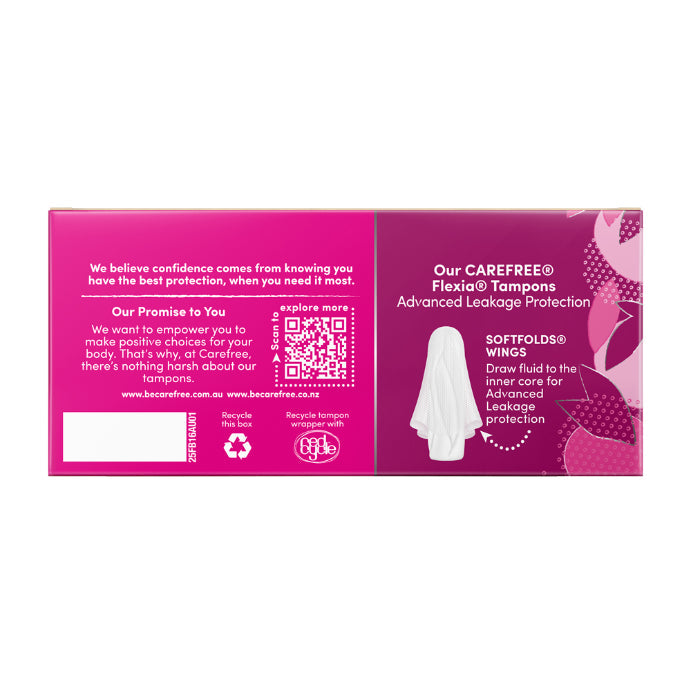 Carefree Tampons Flexia Regular 16 Pack