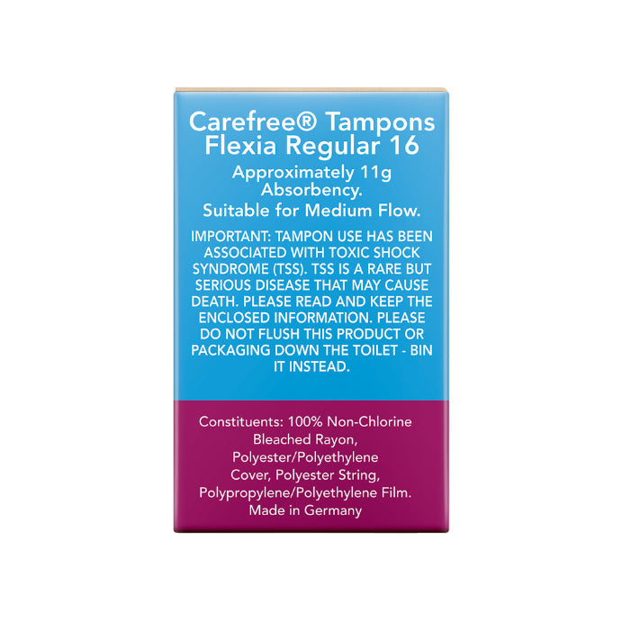 Carefree Tampons Flexia Regular 16 Pack