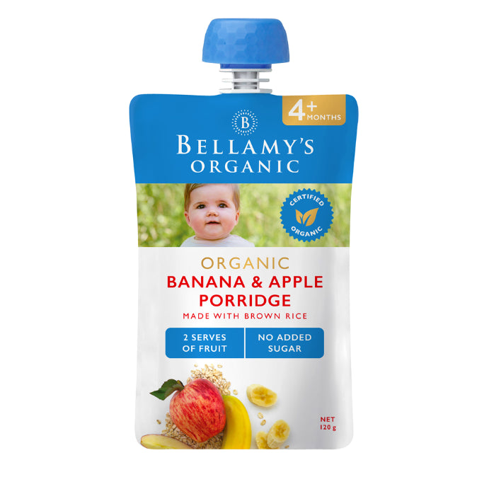 Bellamy's Organic Banana Apple Porridge 120g Pack of 6