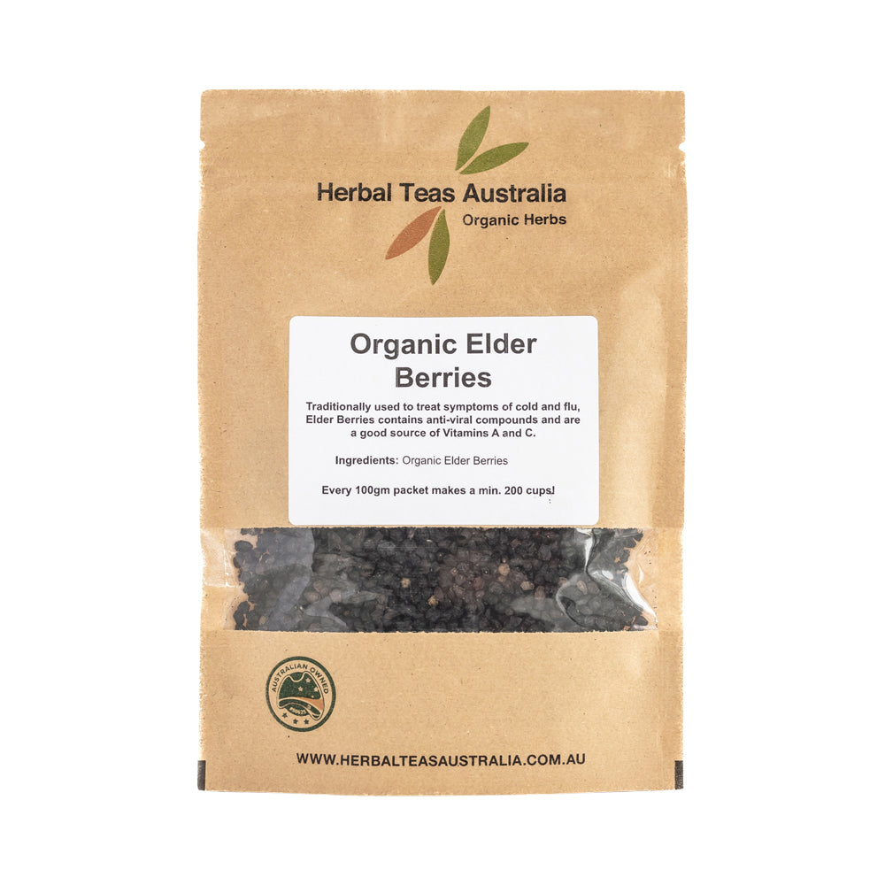 Herbal Teas Australia Organic Elder Berries 100g