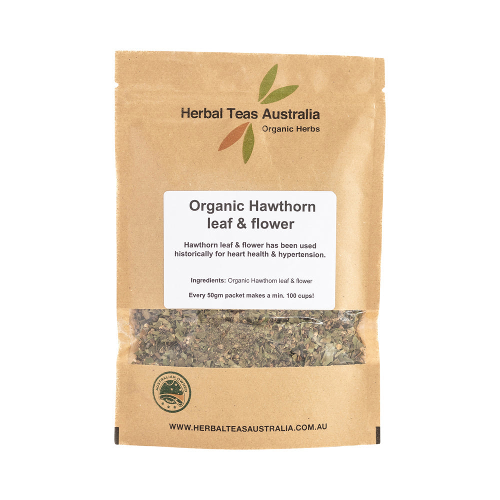 Herbal Teas Australia Organic Hawthorn Leaf & Flower 50g