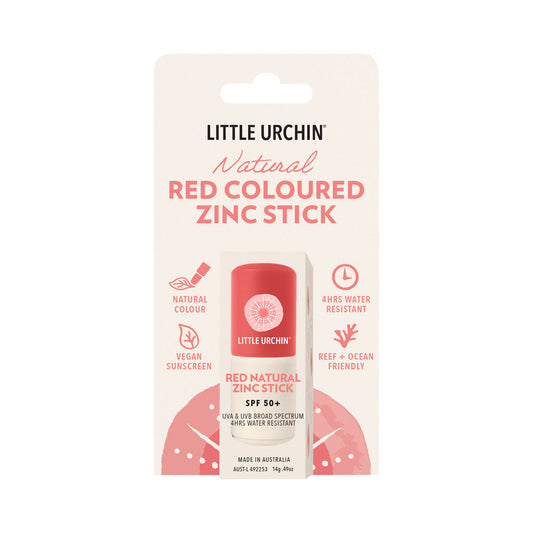 Little Urchin Red Natural Zinc Stick Spf 50+ 14g