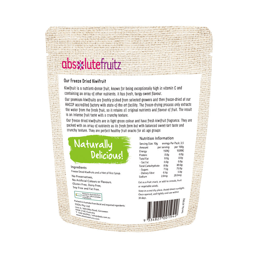 Absolutefruitz Freeze Dried Kiwifruits 35g