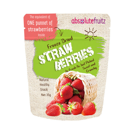 Absolutefruitz Freeze Dried Strawberry – One Punnet 35g