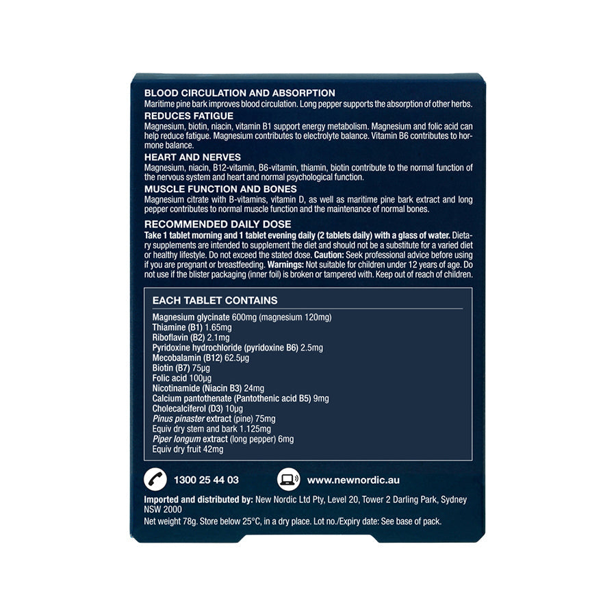 New Nordic Active Magnesium Glycinate 600mg 60t