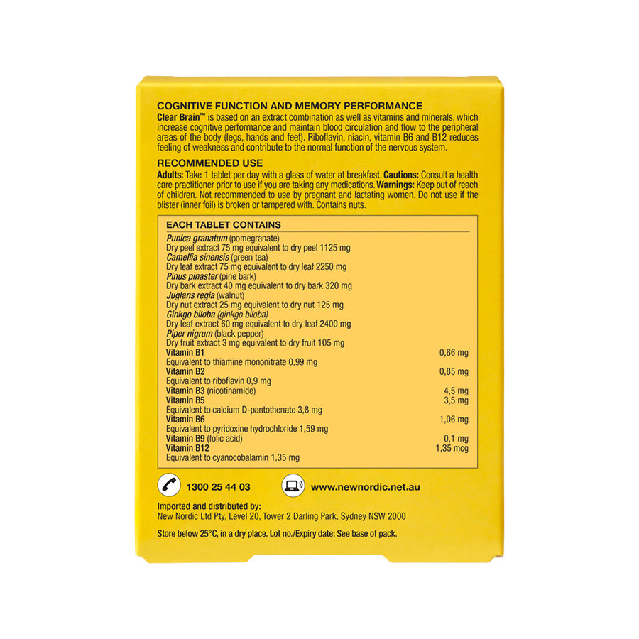 New Nordic Clear Brain 60t