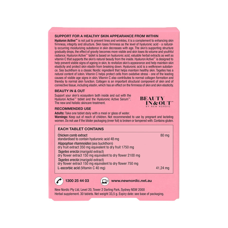 New Nordic Skin Care Hyaluron Active 30t