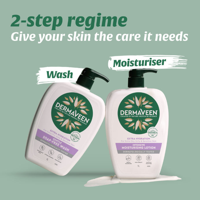 DermaVeen Extra Hydration Gentle Soap-Free Wash 500mL Pump