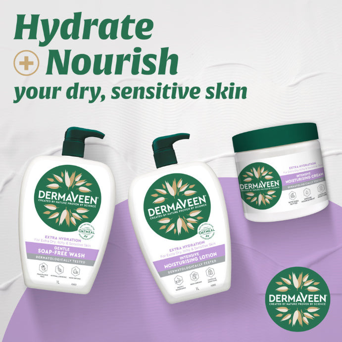 DermaVeen Extra Hydration Gentle Soap-Free Wash 500mL Pump