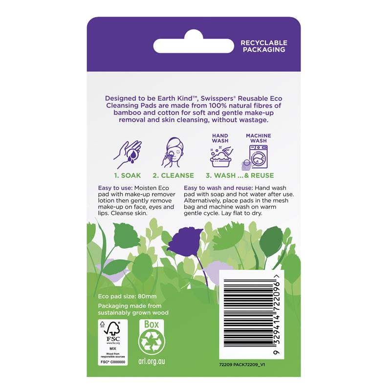 Swisspers Reusable Eco Cleansing Pads 4 Pack