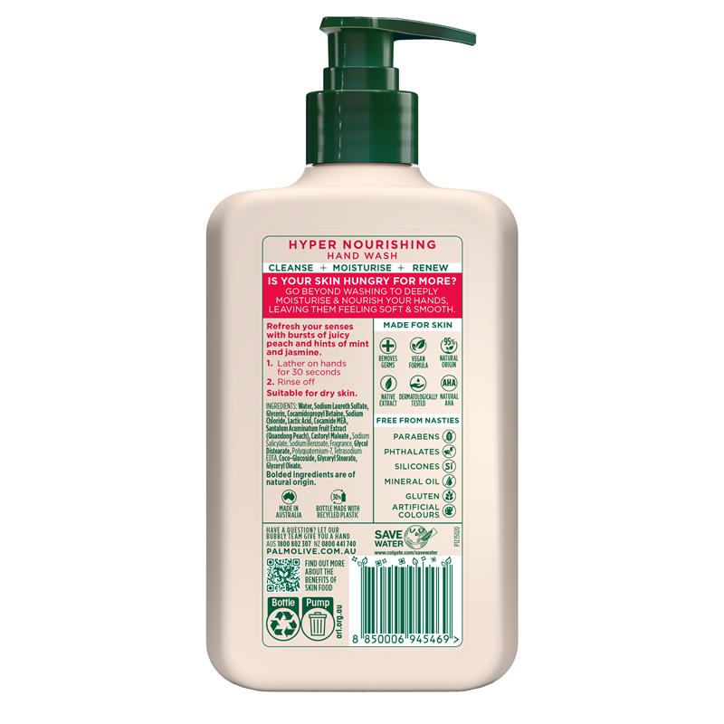 Palmolive Skin Food Quandong Peach Hand Wash 500ml