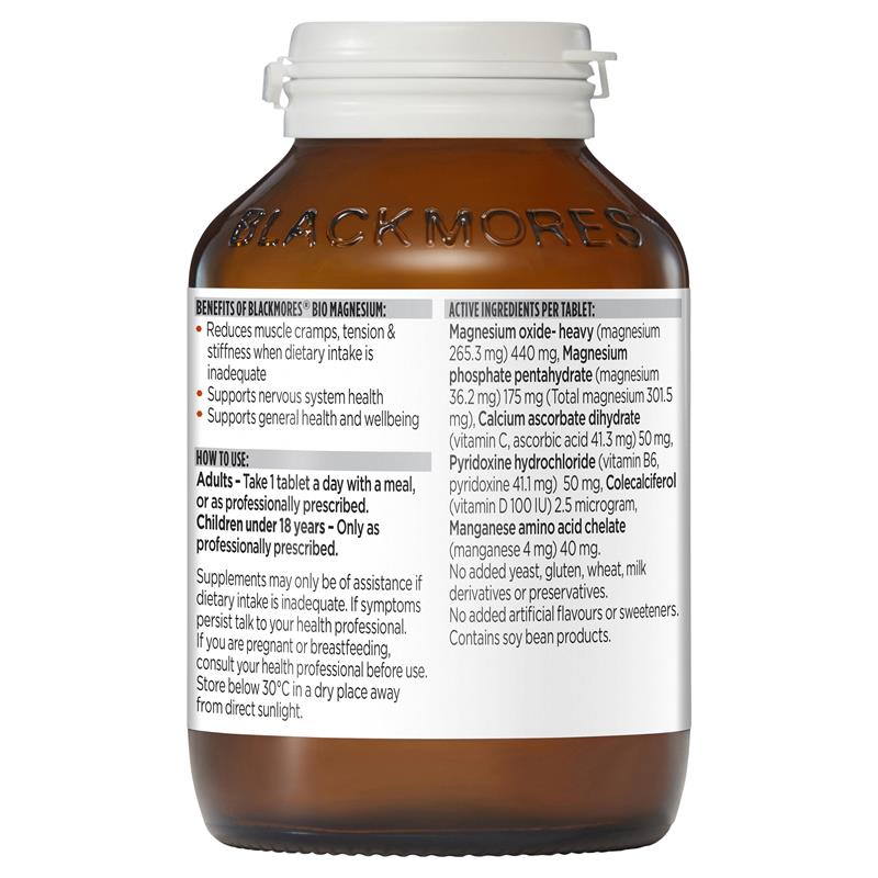 Blackmores Super Magnesium+ Muscle Health Vitamin 200 Tablets