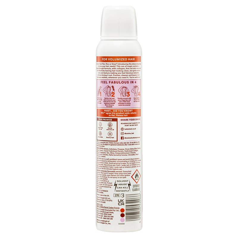 Batiste Hair Benefits Volume Dry Shampoo 200ml