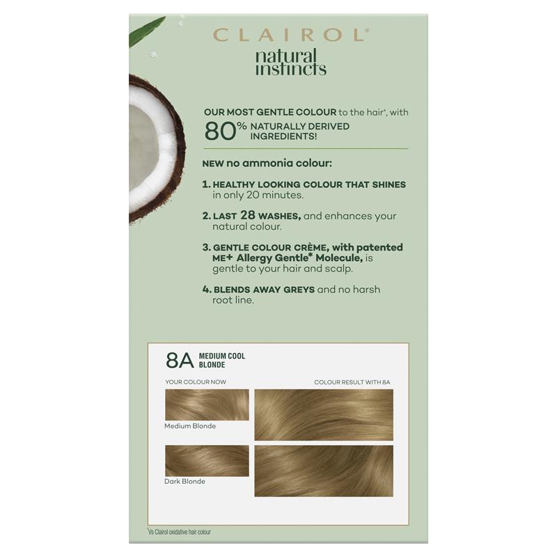 CLAIROL Natural Instincts 8A Medium Cool Blonde