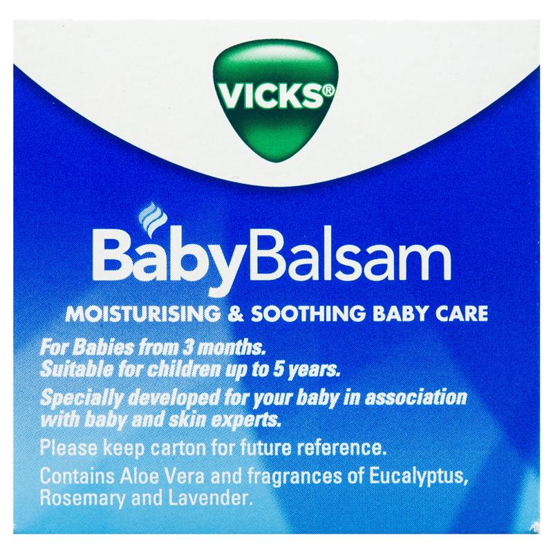 Vicks Baby Balsam Decongestant Chest Rub 50g